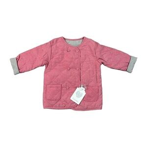 Dionetta Little Girl's Pink Jacket Barn Quilted Size 4 Cotton Brand New